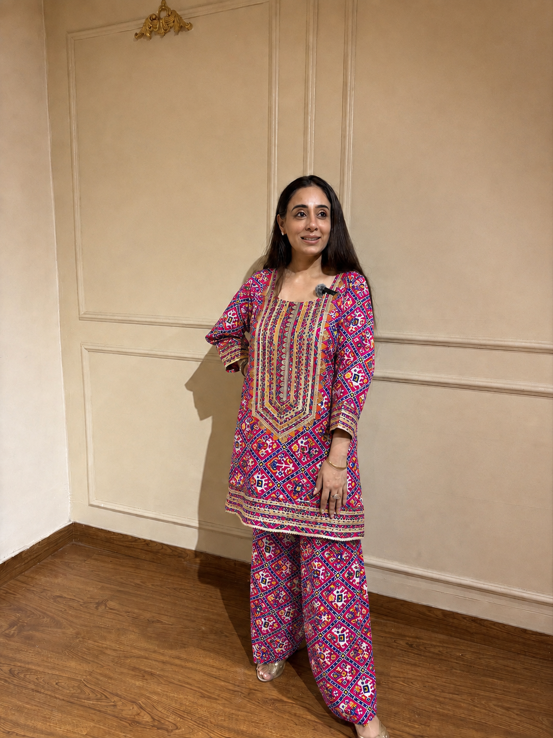 Embellished Patola-Print Tunic & Salwar Set