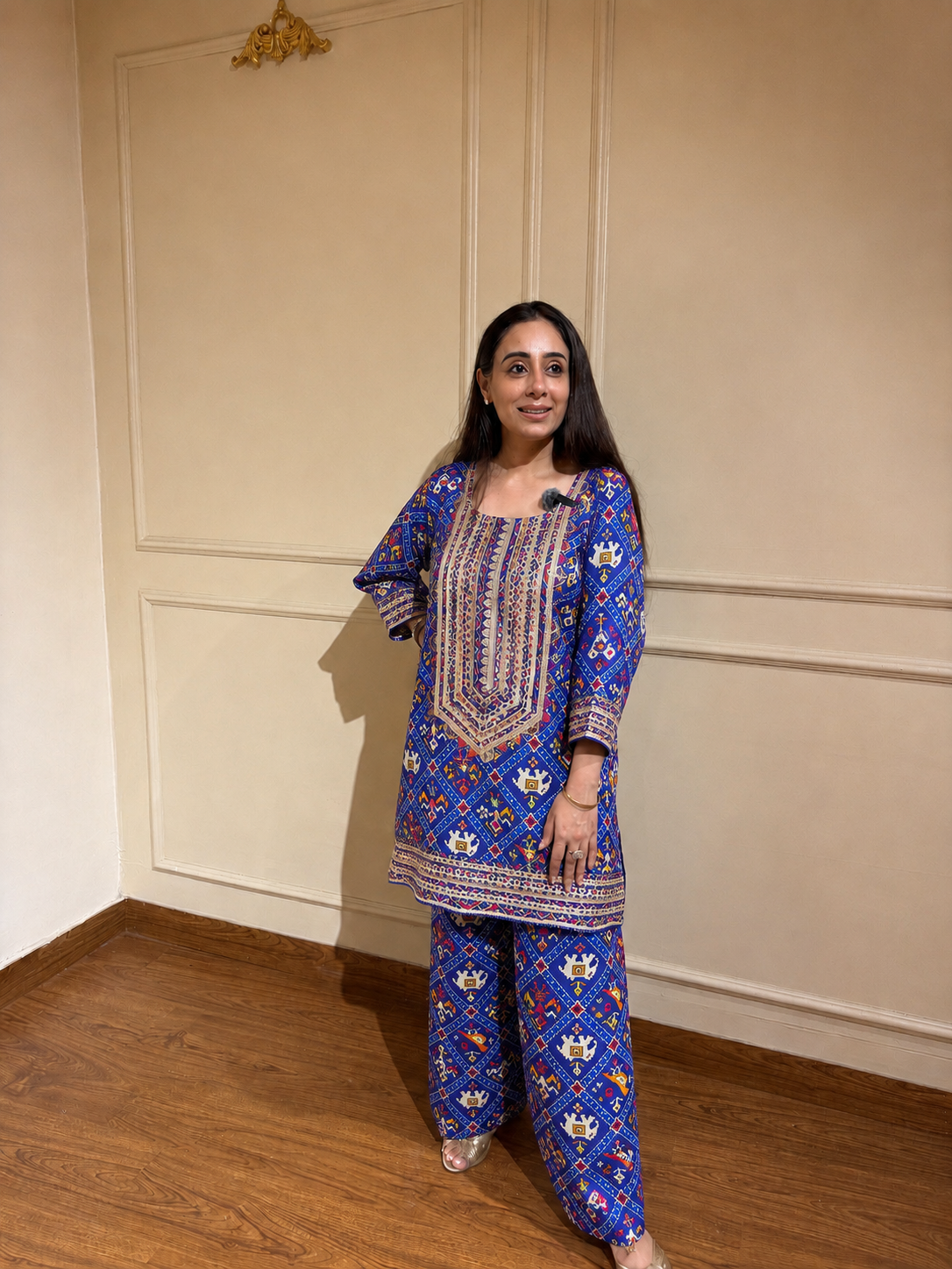 Embellished Patola-Print Tunic & Salwar Set