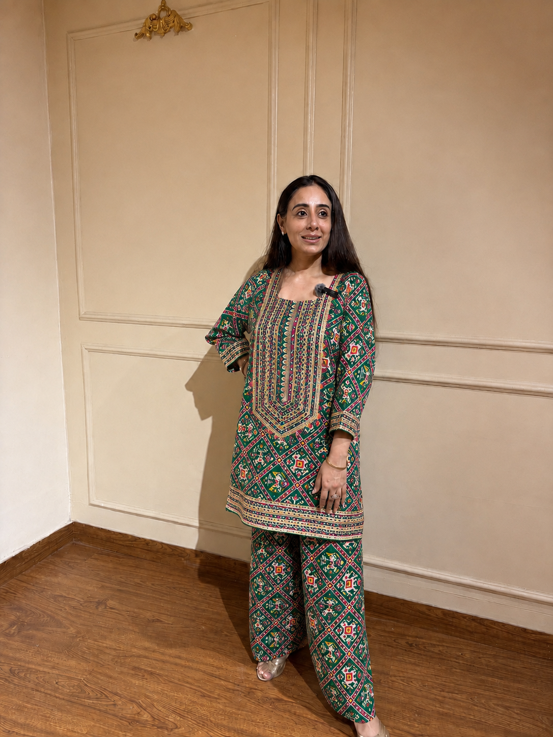 Embellished Patola-Print Tunic & Salwar Set