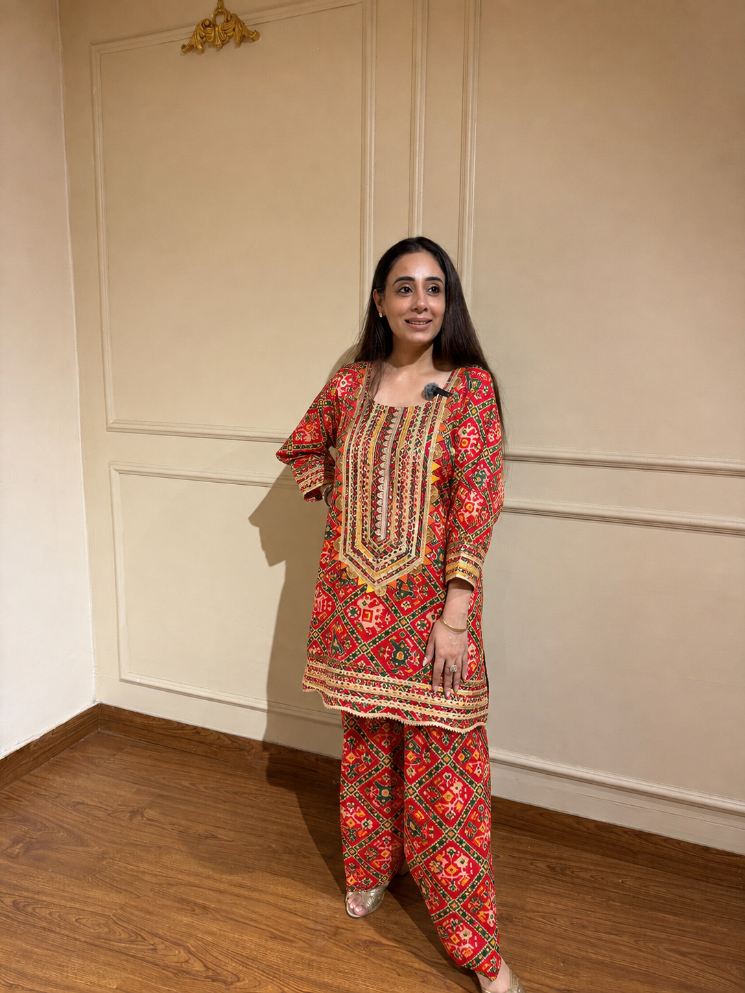 Embellished Patola-Print Tunic & Salwar Set