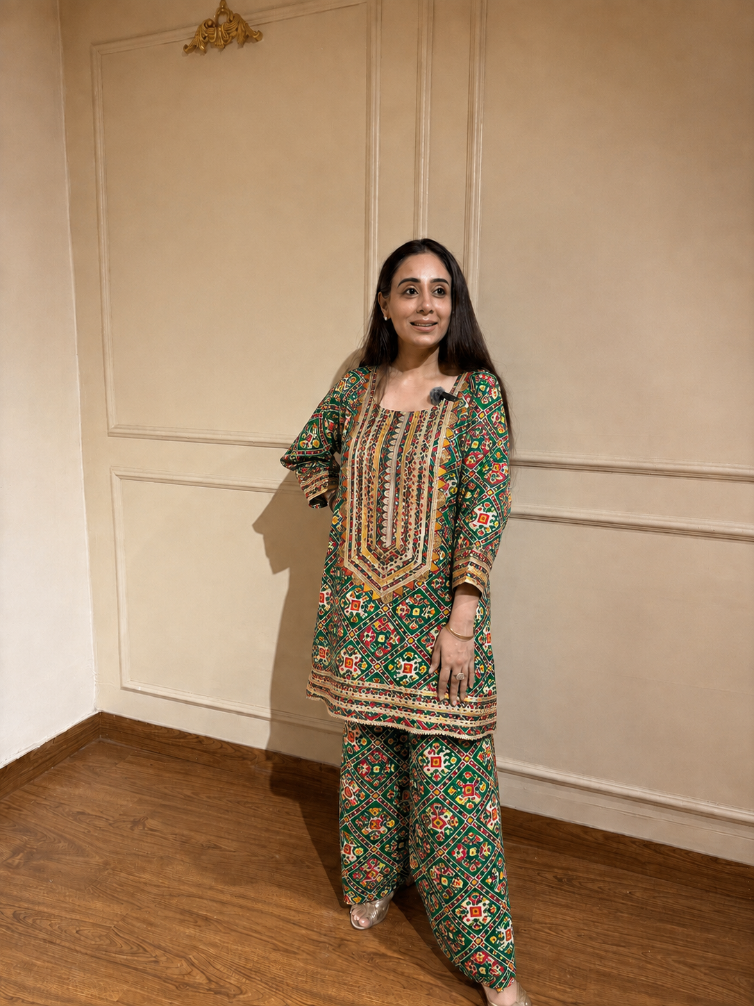 Embellished Patola-Print Tunic & Salwar Set