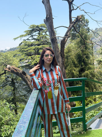 Flower Pot Striped Co-ord Set