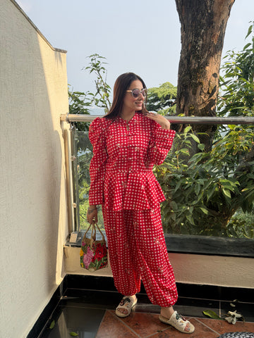 Ballon Pants with Peplum