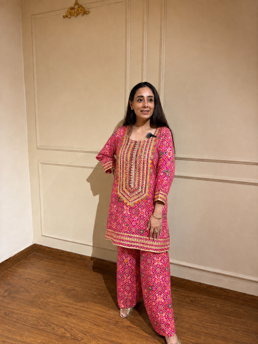 Embellished Patola-Print Tunic & Salwar Set