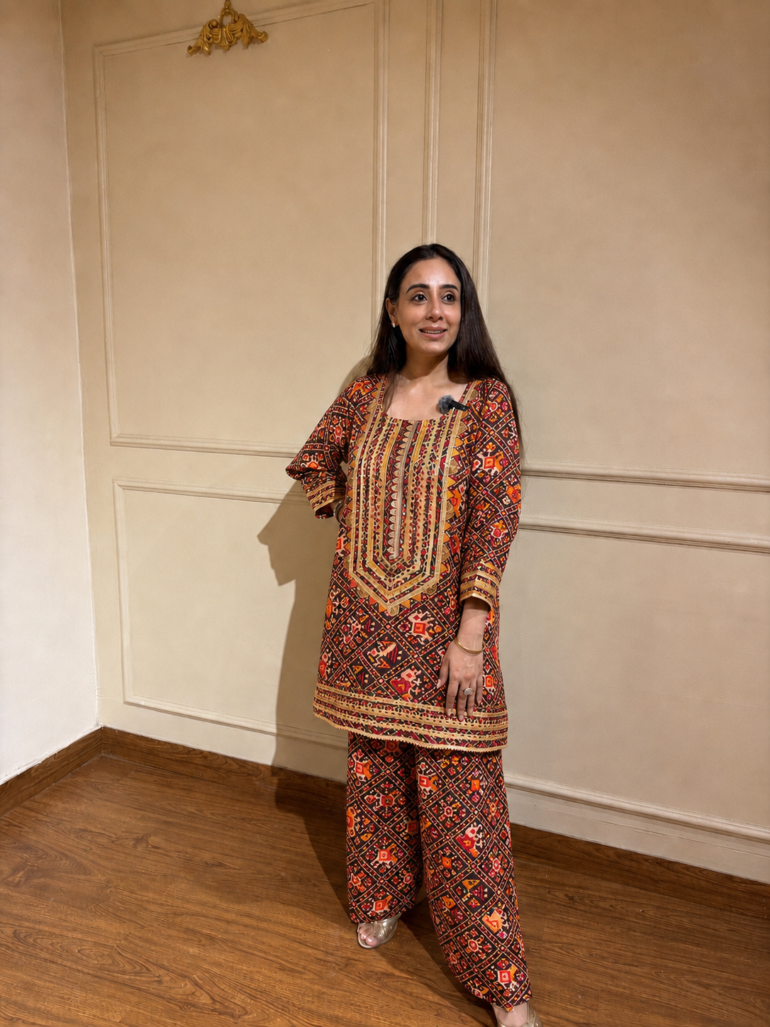 Embellished Patola-Print Tunic & Salwar Set