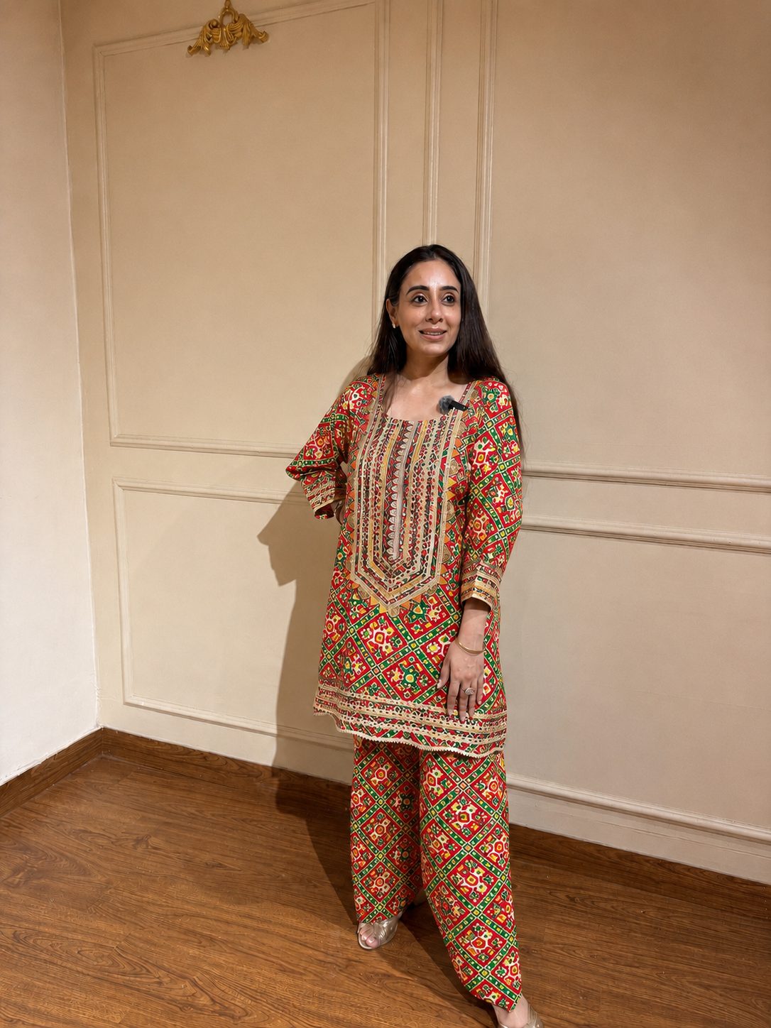 Embellished Patola-Print Tunic & Salwar Set