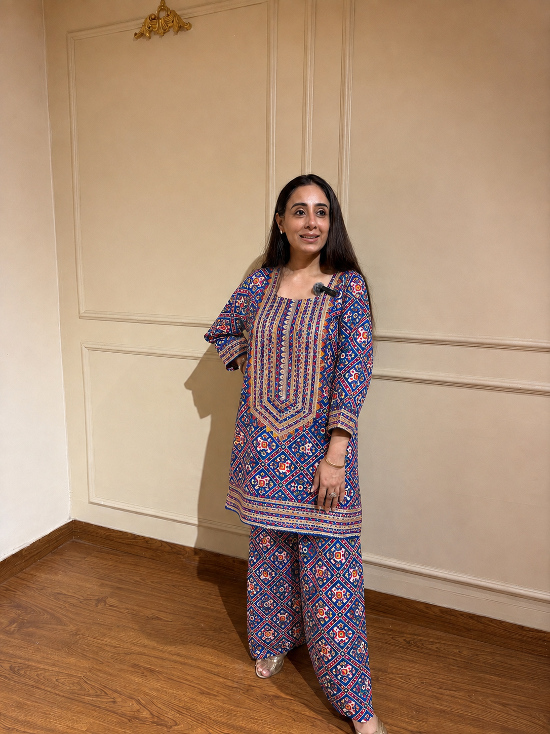 Embellished Patola-Print Tunic & Salwar Set