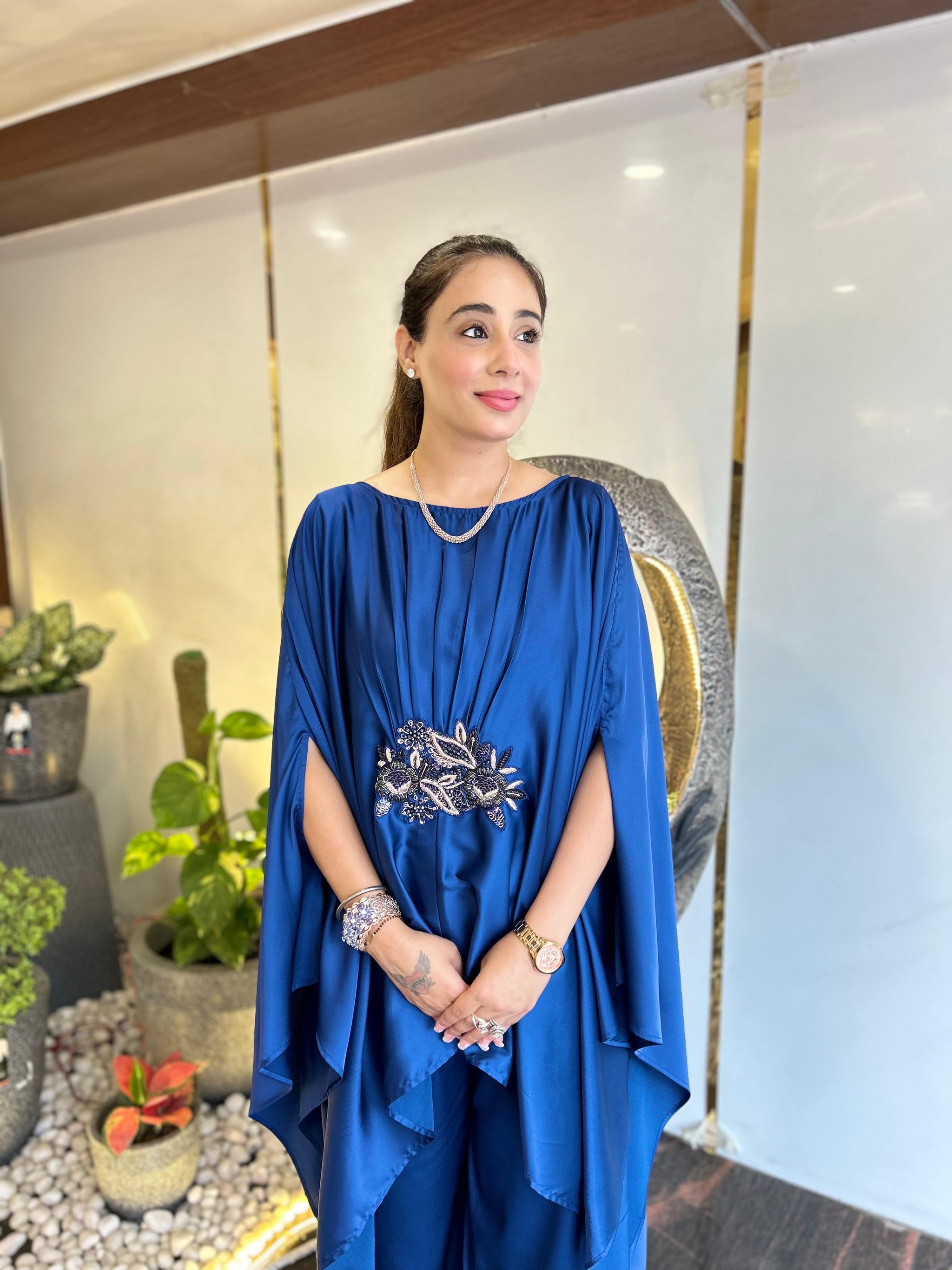 Mehreen Blue Kaftan Cord-Set