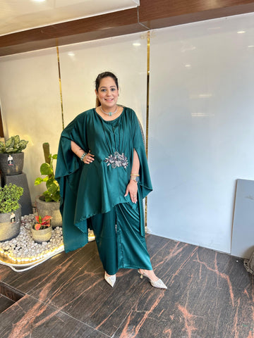 Mehreen Green Kaftan Cord