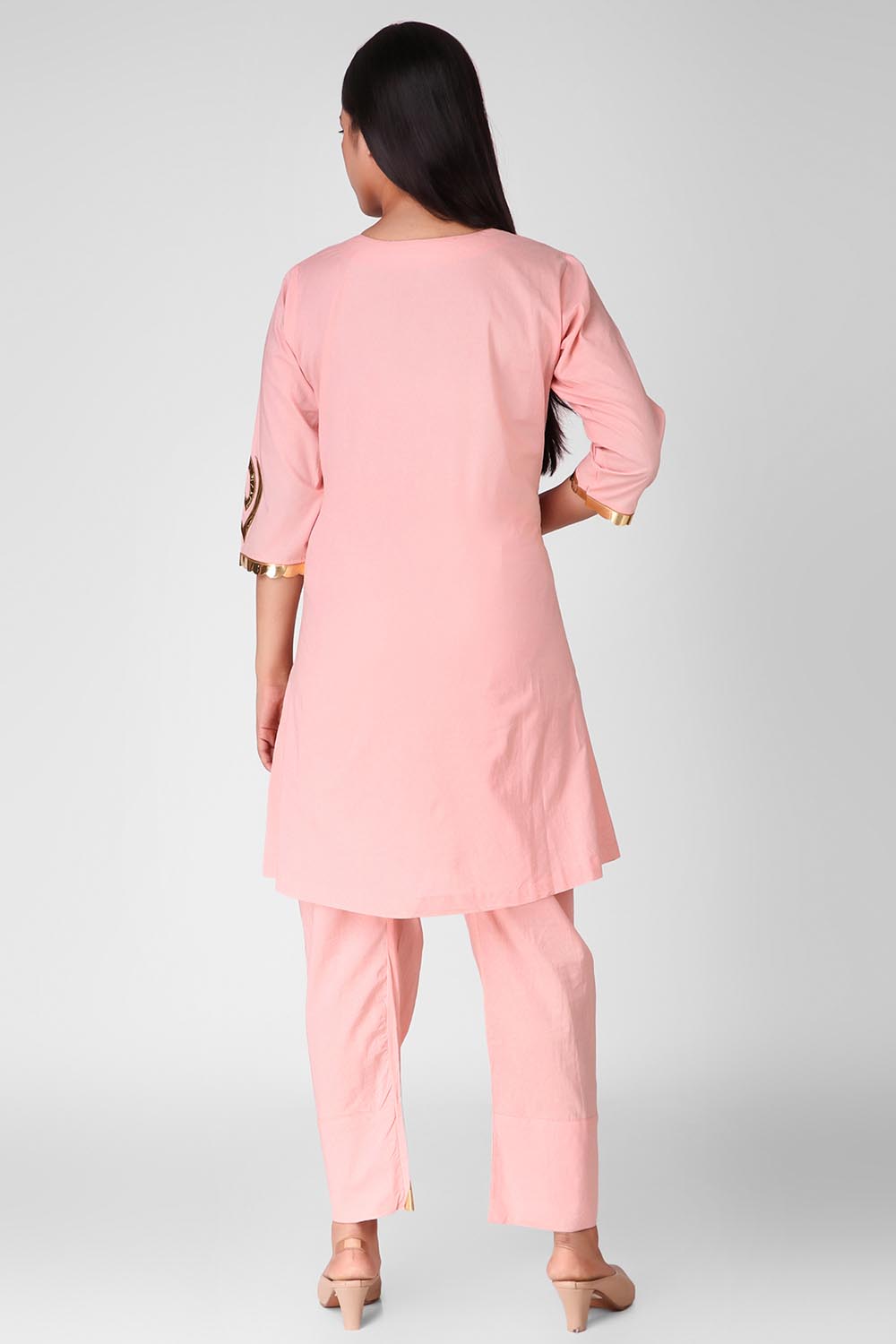 Kurta with box pleat pants