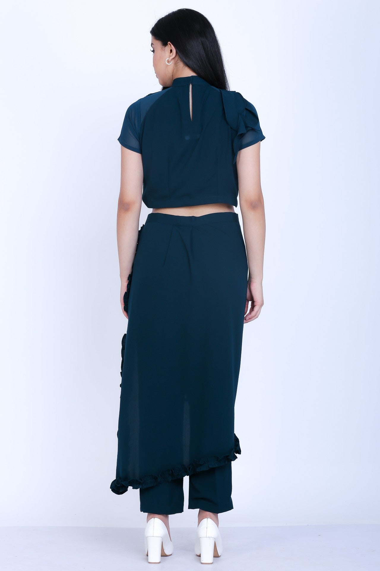 Crop Top With Drape Pants