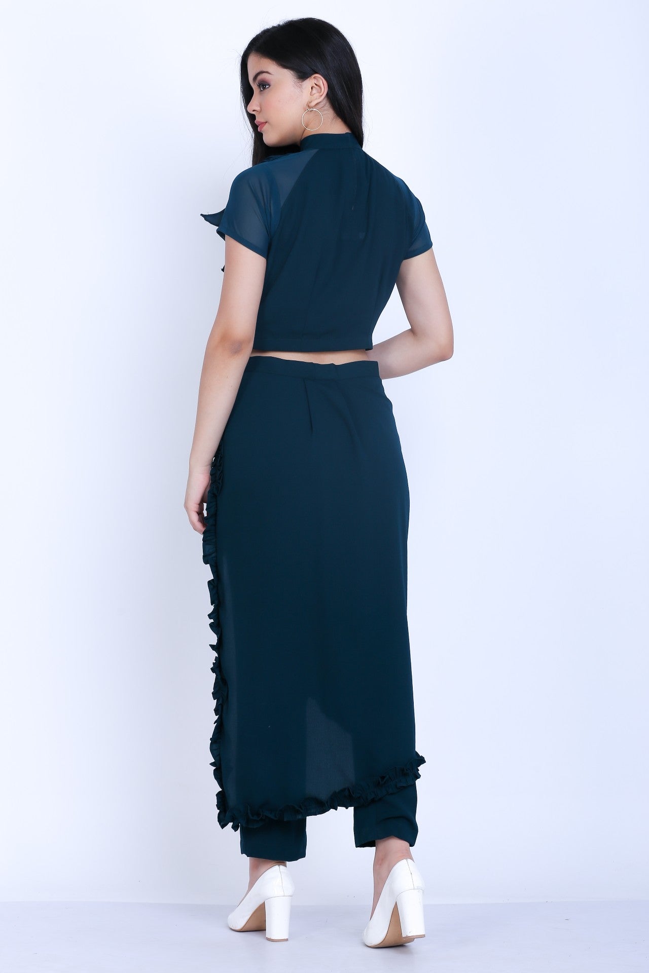 Crop Top With Drape Pants